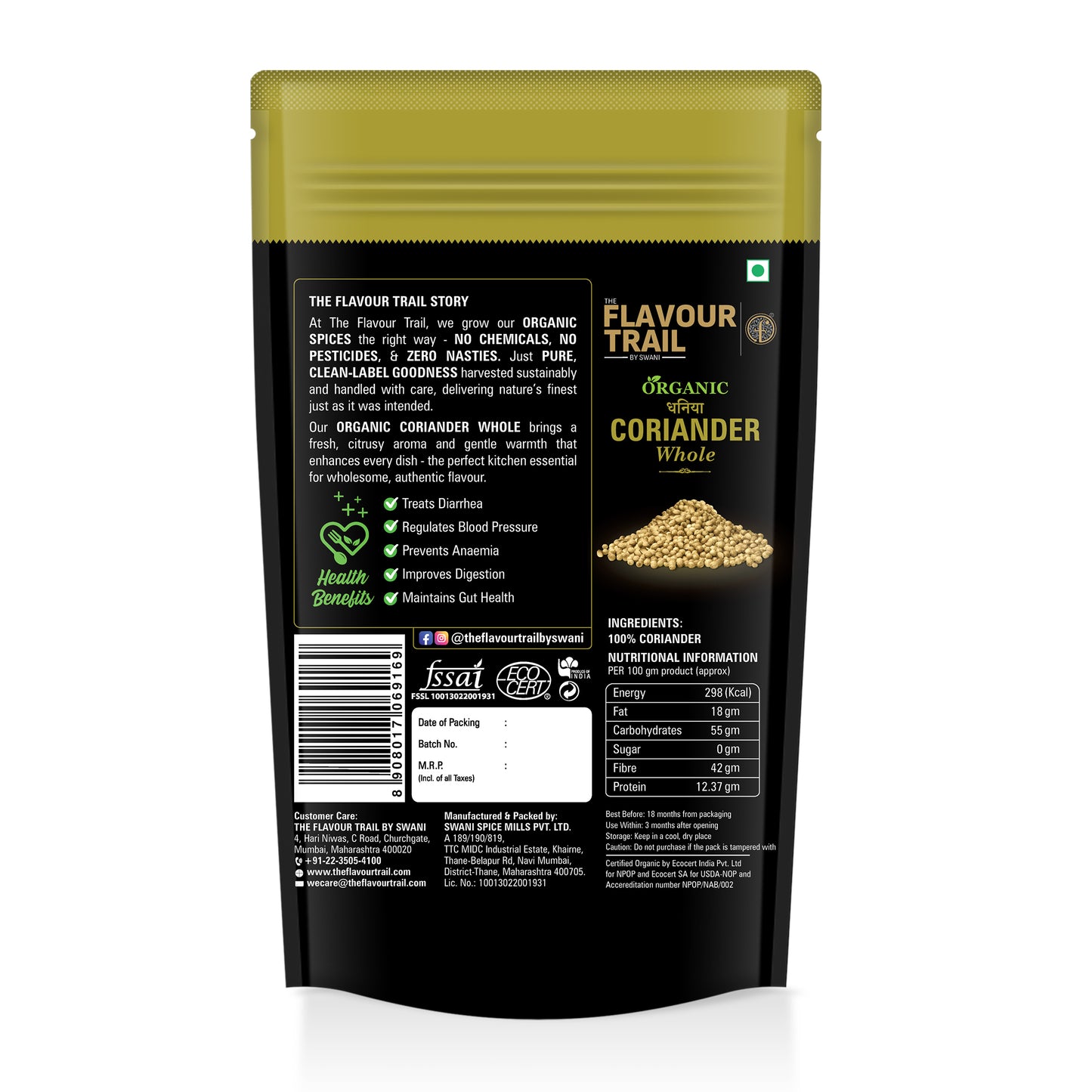 Organic Coriander Whole