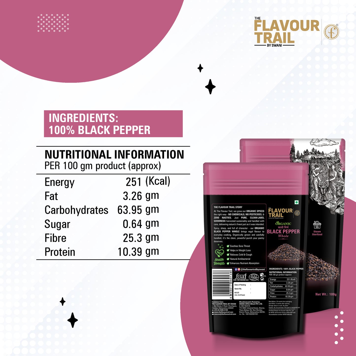 Organic Black Pepper Whole