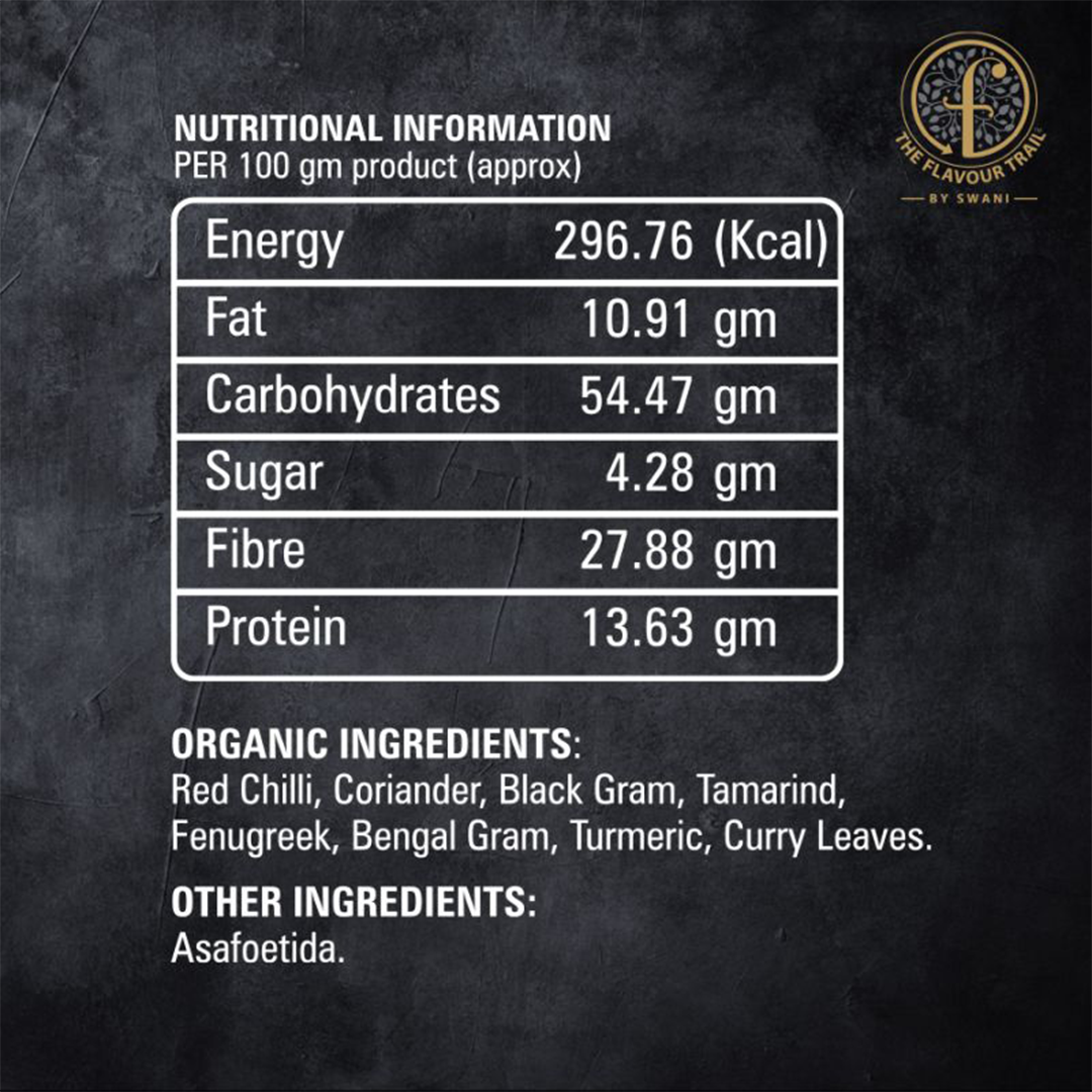 Organic Ingredients Udupi Sambar Powder Masala