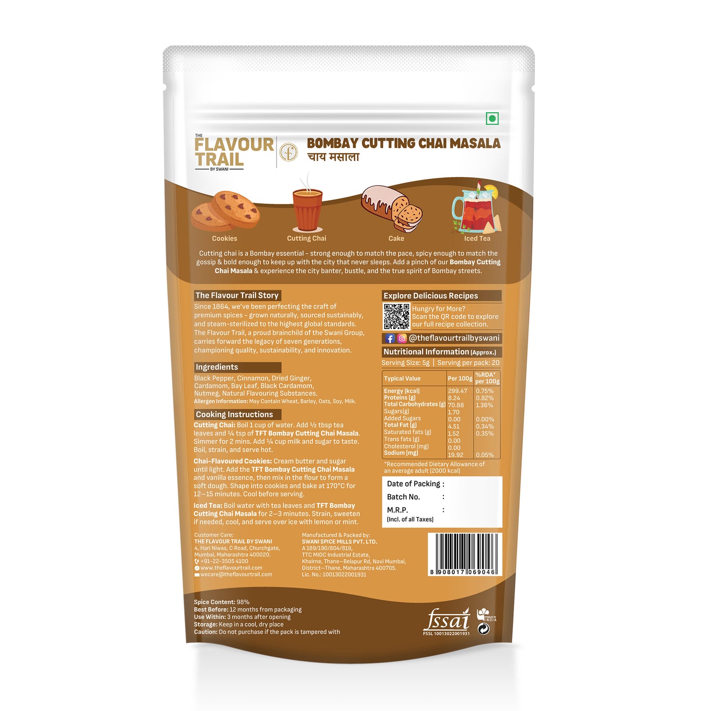 Pure & Natural Bombay Cutting Chai Masala