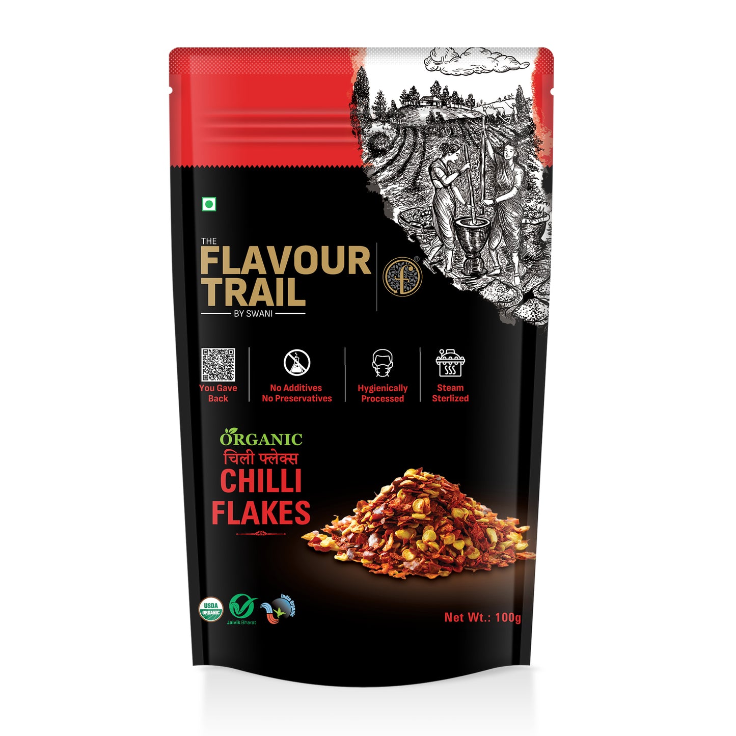Organic Chilli Flakes 100 gms