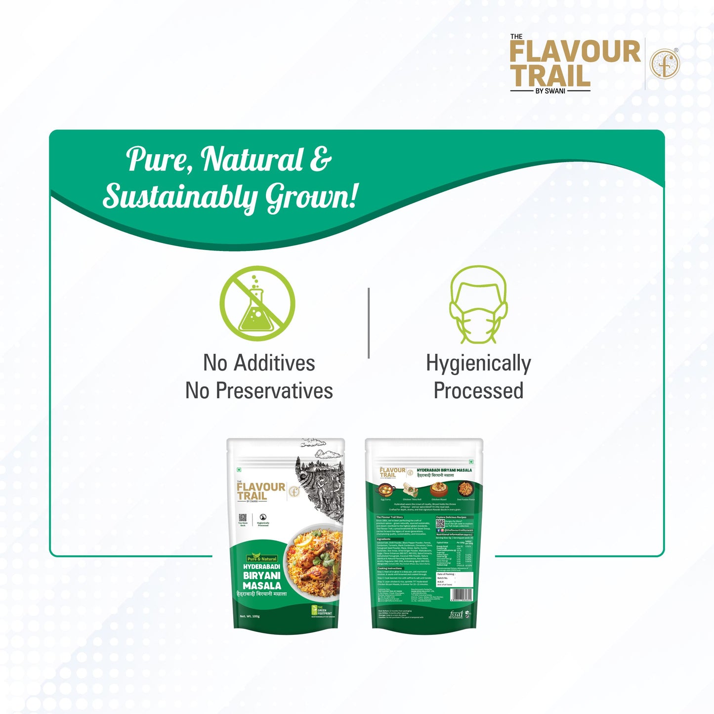 Pure & Natural Hyderabadi Biryani Masala - 100gms.