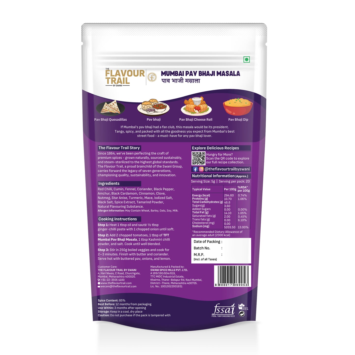 Pure & Natural Mumbai Pav Bhaji Masala