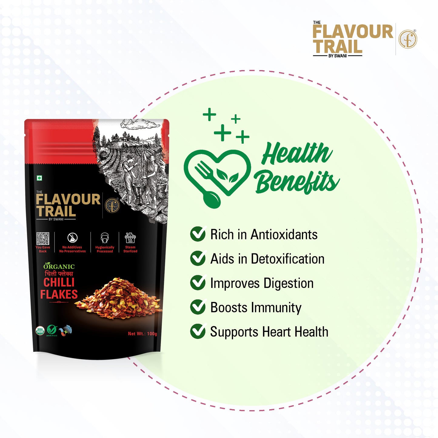 Organic Chilli Flakes 100 gms