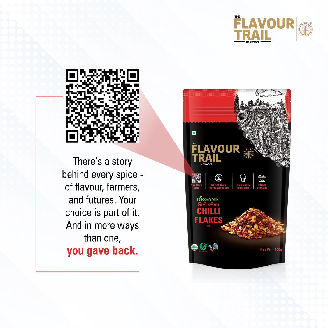 Organic Chilli Flakes 100 gms