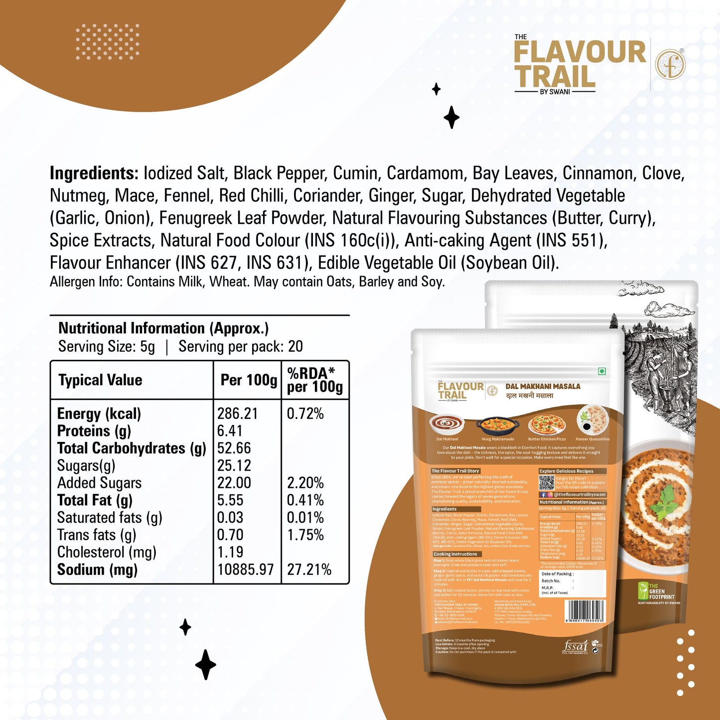 Pure & Natural Dal Makhani Masala - 100gms.