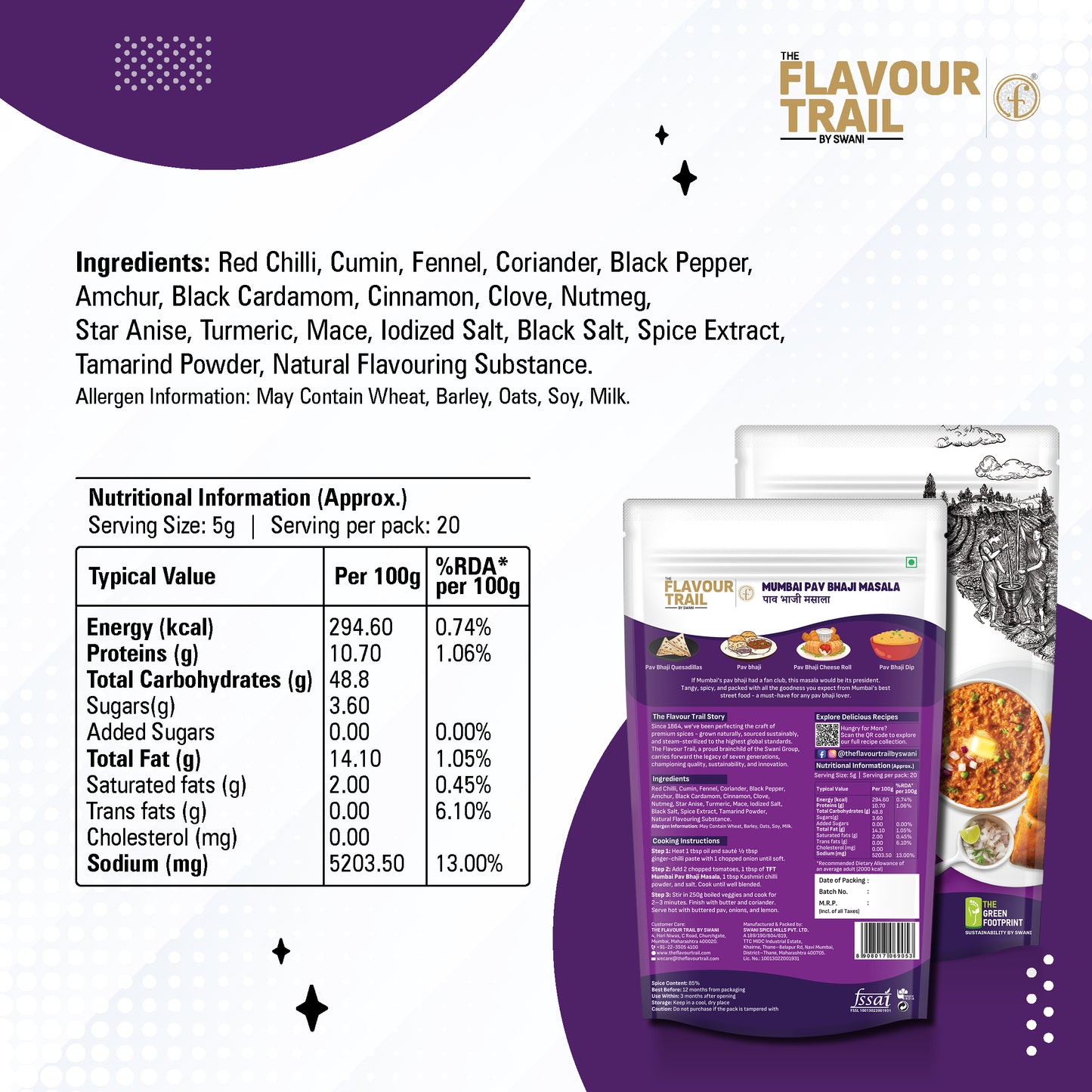 Pure & Natural Mumbai Pav Bhaji Masala