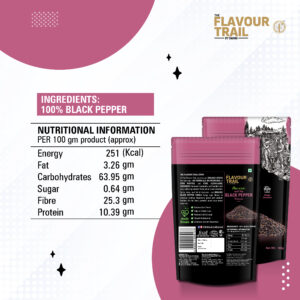 Organic Black Pepper Whole 100gms