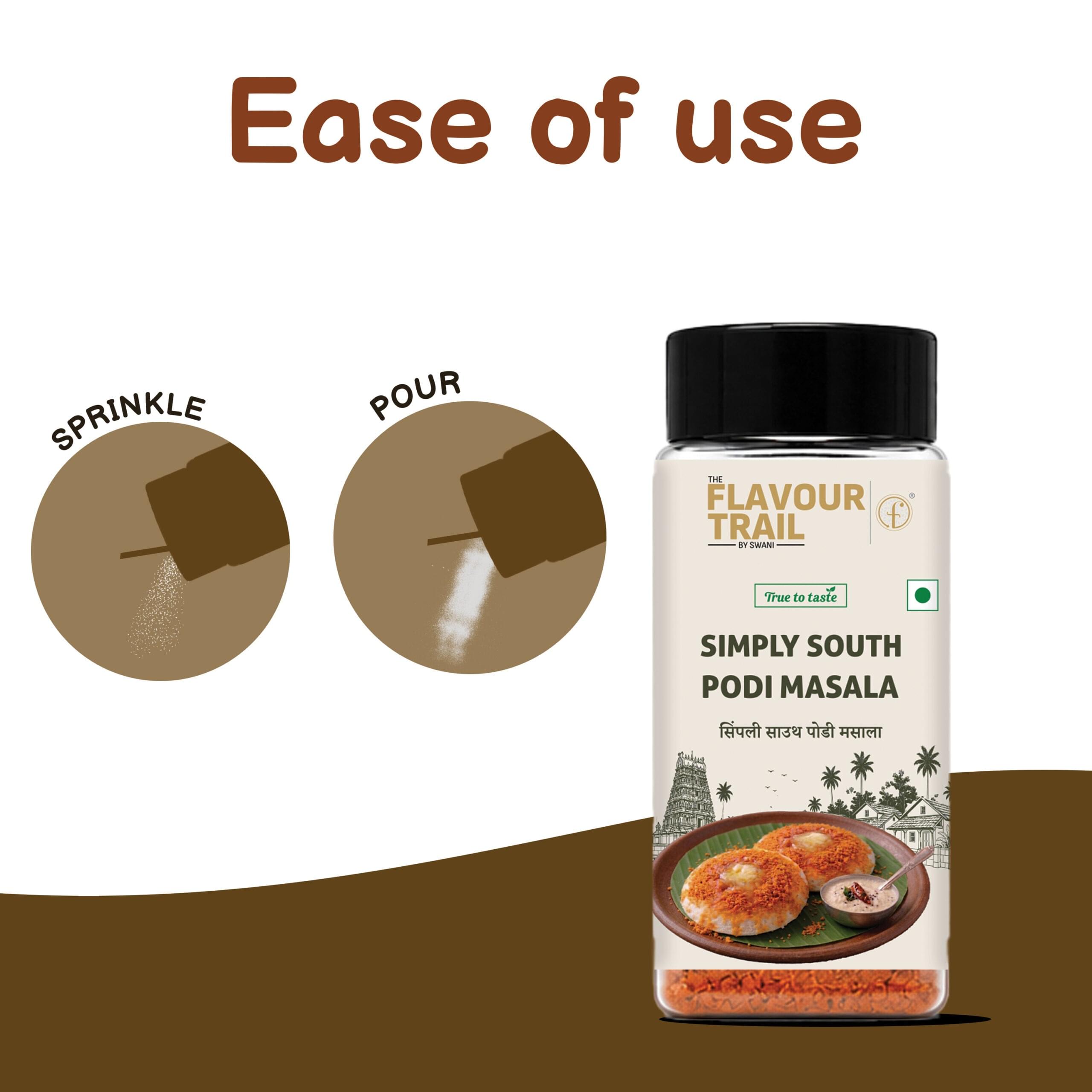 The Flavour Trail by Swani True to Taste Simply South Podi Masala 100gms - Image 6